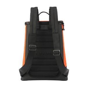 Orange refrigerated backpack back Orange refrigerated backpack back