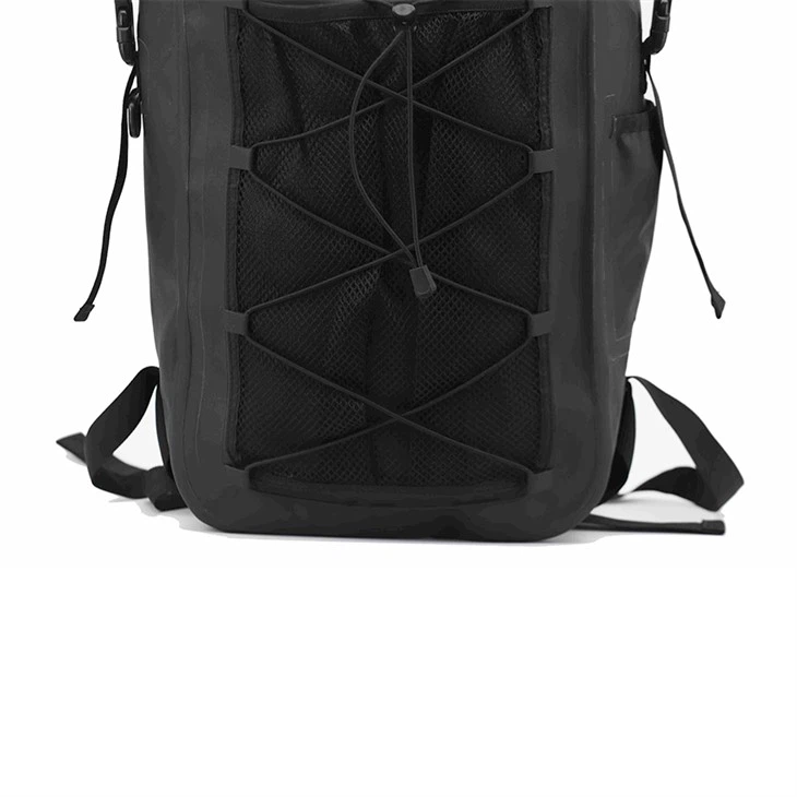 The front mesh pocket of the backpack can hold shoes