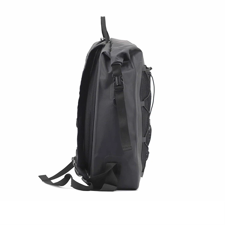 Black roll top backpack