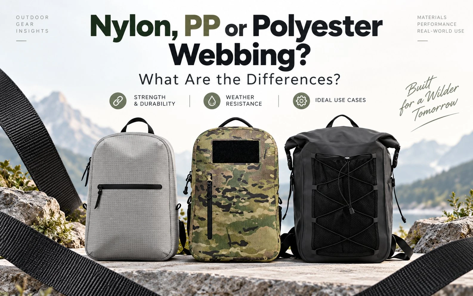 Nylon, PP or Polyester Webbing? What are the differences Nylon, PP or Polyester Webbing? What are the differences